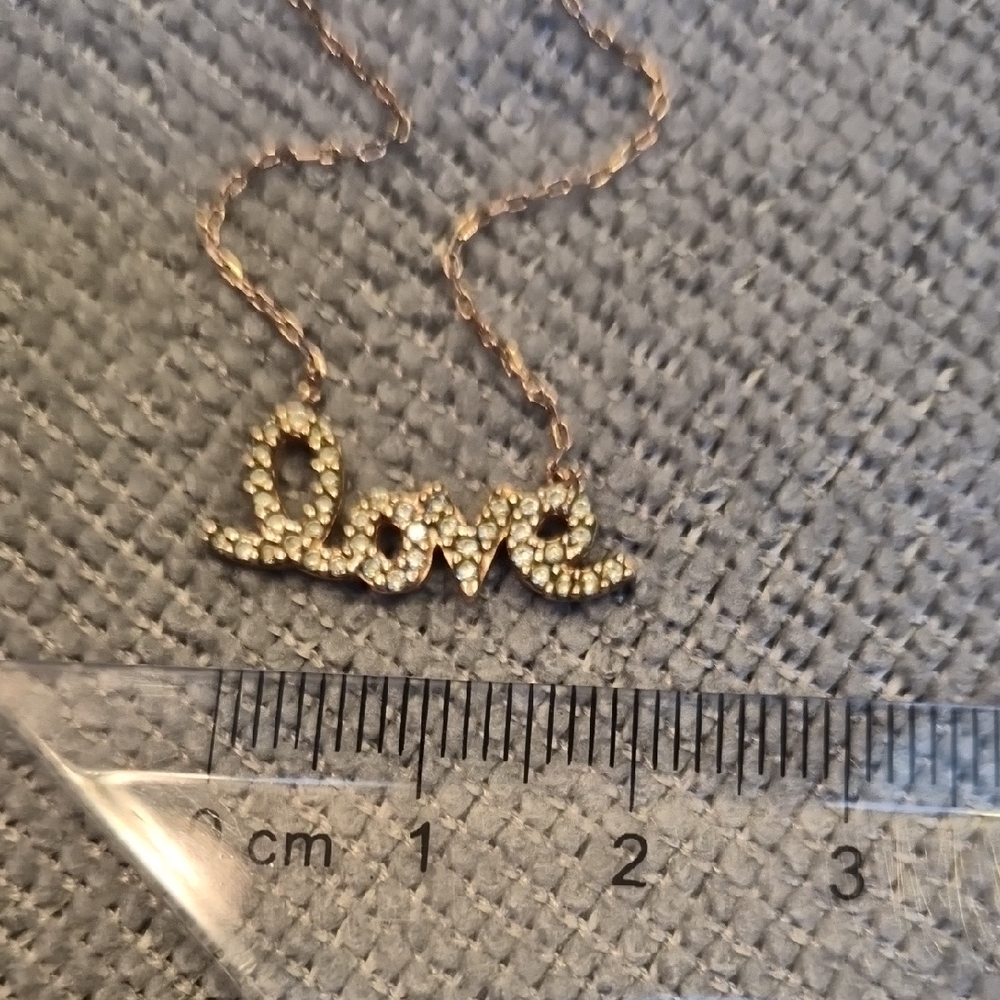 Gold Love Pendant Necklace
